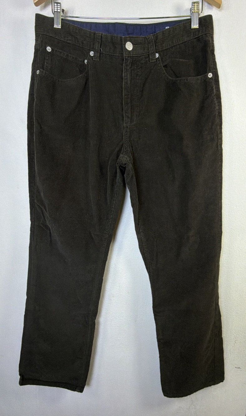 Cremieux Corduroy Straight Leg Pants brown Size 32 X 30 western classic casual